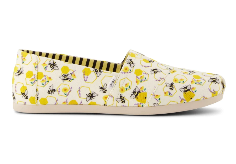 TOMS Women's Alpargata Floral Bees Slip-On Espadrille Shoes