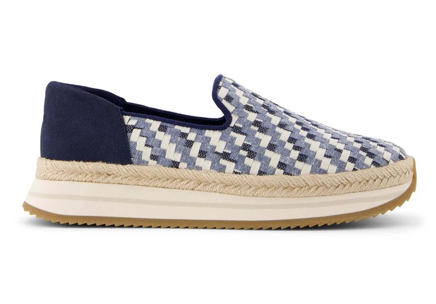TOMS Denim Blue Espadrille Sneakers - Jocelyn Style Comfort Shoes
