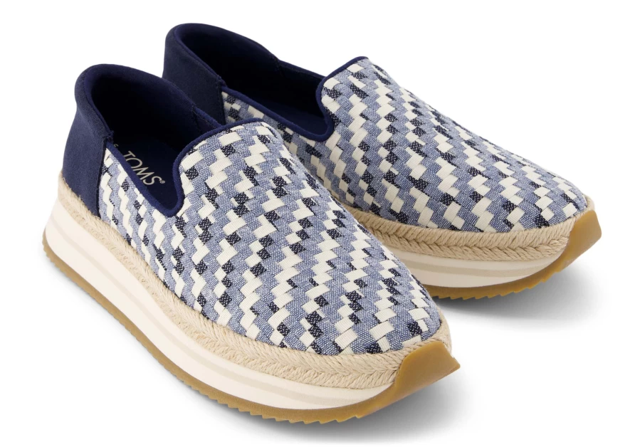 TOMS Denim Blue Espadrille Sneakers - Jocelyn Style Comfort Shoes