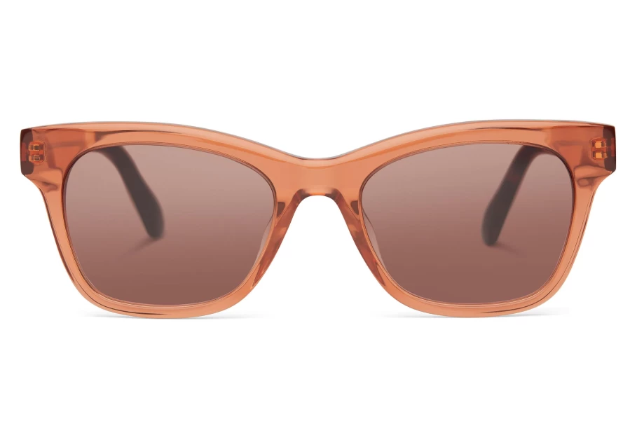 TOMS Margot Terracotta Crystal Brown Handcrafted Sunglasses – Artisan Crafted Stylish Shades