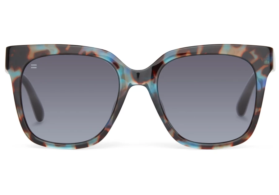 TOMS Pacific Blue Tortoise Dark Grey Handcrafted Sunglasses – Natasha Style