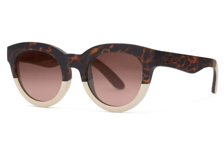 TOMS Tortoise Brown Oatmilk Fade Traveler Sunglasses – Florentin Style