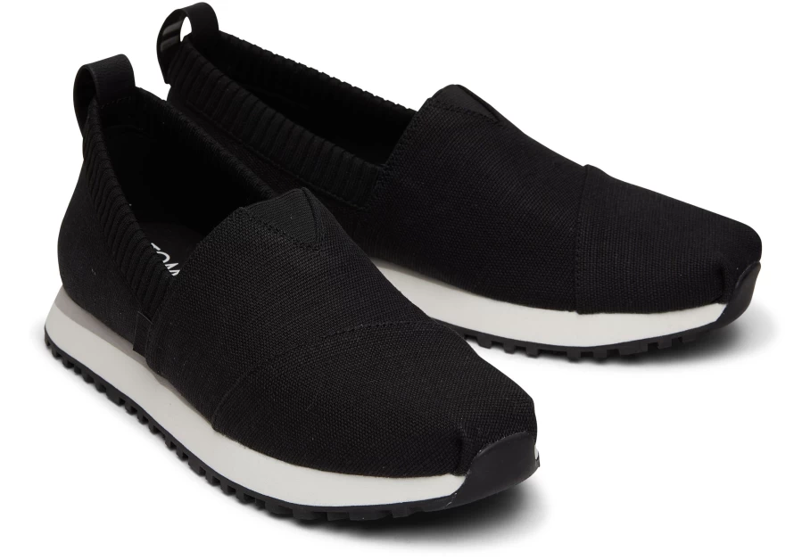 TOMS Black Heritage Canvas Sneakers - Resident 2.0 Comfortable Casual Shoes