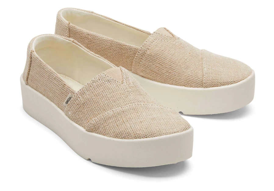 TOMS Verona Slip-On Sneakers in Natural – Comfortable Casual Shoes