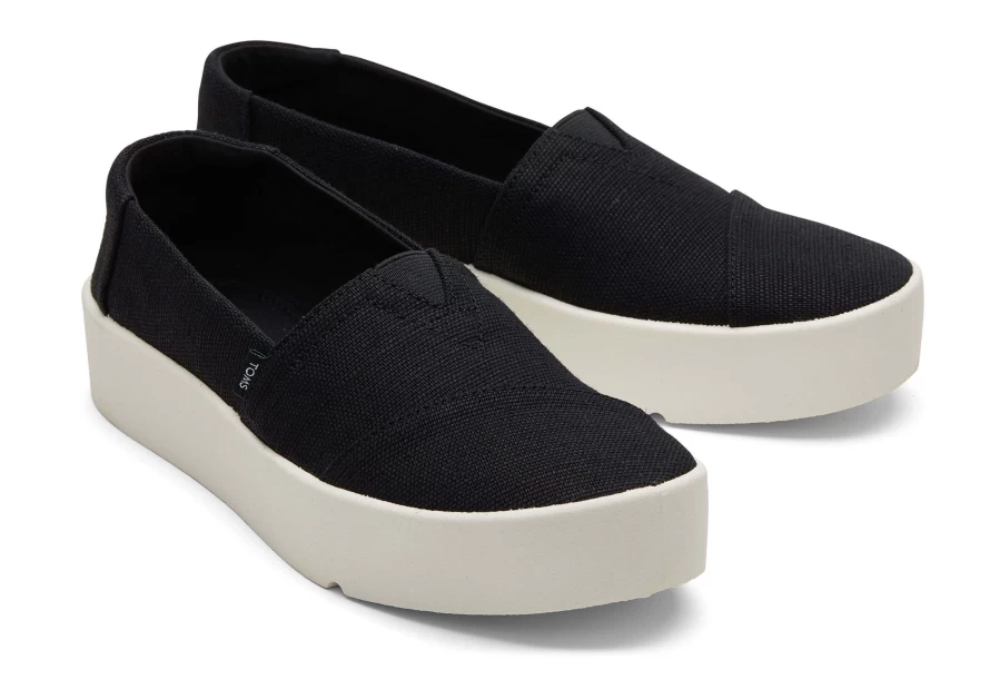 TOMS Verona Slip-On Sneakers for Women - Comfortable Black Casual Shoes