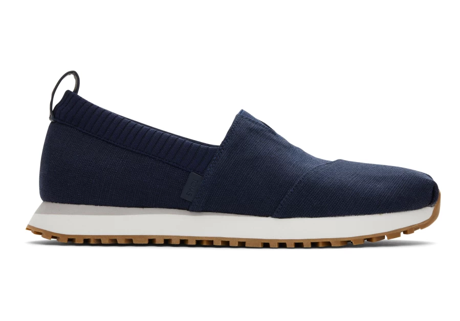 TOMS Navy Heritage Canvas Resident 2.0 Sneakers for Men & Women – Comfortable Slip-On Shoes