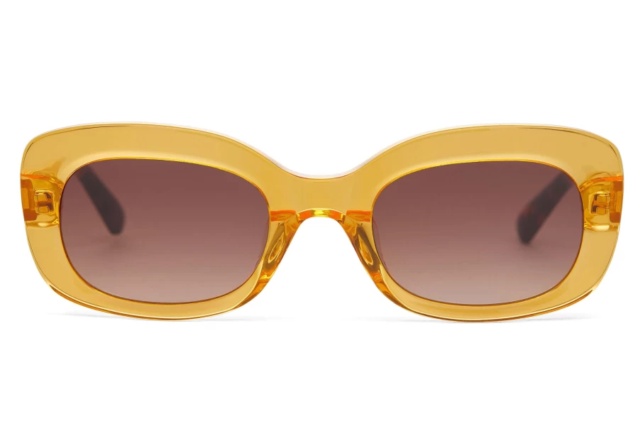 TOMS Jules Honeycomb Crystal-Brown Gradient Handcrafted Sunglasses – Artisan Crafted Stylish Eyewear