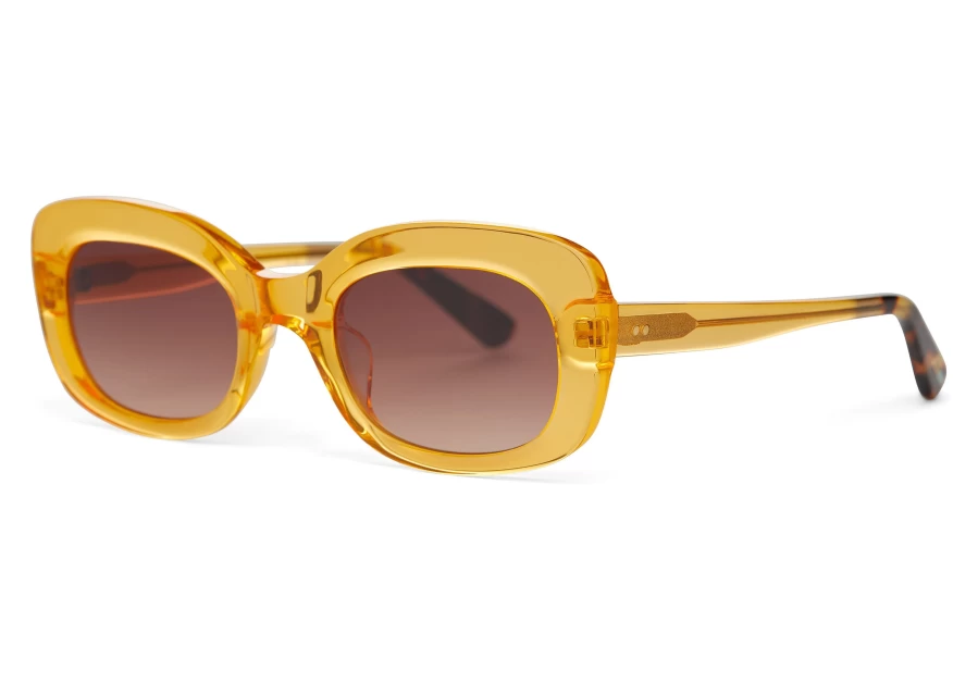 TOMS Jules Honeycomb Crystal-Brown Gradient Handcrafted Sunglasses – Artisan Crafted Stylish Eyewear