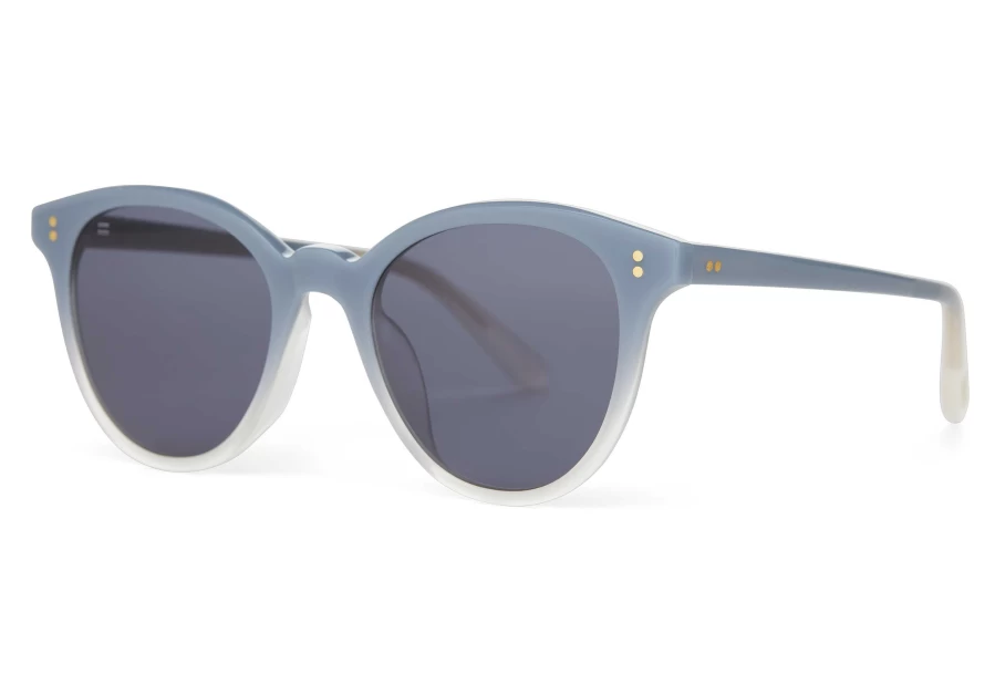 TOMS Handcrafted Aarynchalky Sunglasses - Blue Fade/Grey Lens, Stylish & Durable