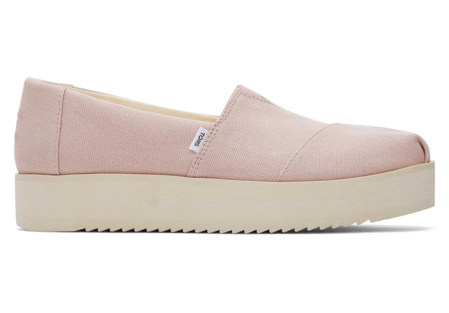 TOMS Women's Alpargata Ballet Pink Espadrille Midform Comfortable Slip-On Shoes
