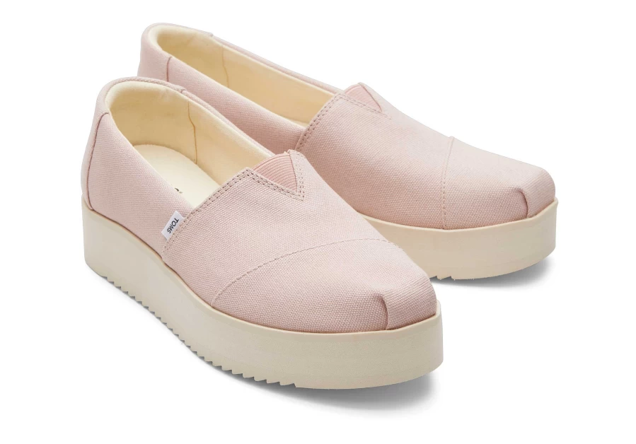 TOMS Women's Alpargata Ballet Pink Espadrille Midform Comfortable Slip-On Shoes