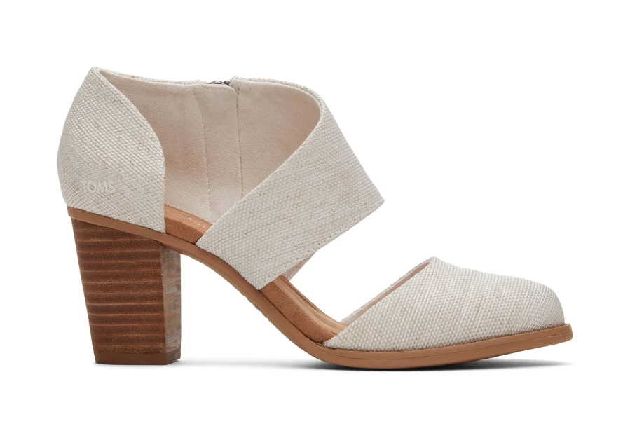 TOMS Milan Closed Toe Heels in Natural - Comfortable Women's Casual Shoes