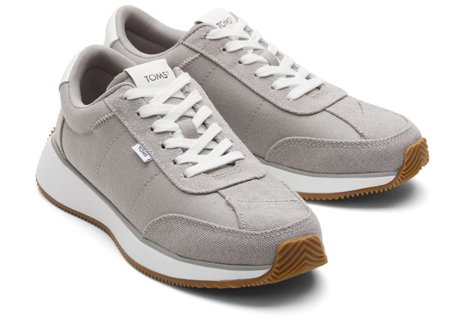 TOMS Grey Wyndon Jogger Sneaker for Men - Comfortable Casual Walking Shoes