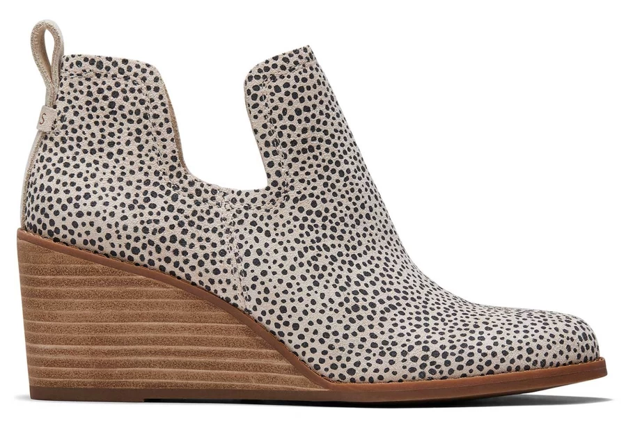 TOMS Kallie Wedge Bootie in Macadamia - Comfortable Women's Ankle Boots