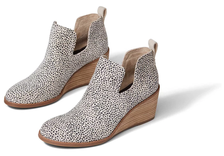 TOMS Kallie Wedge Bootie in Macadamia - Comfortable Women's Ankle Boots