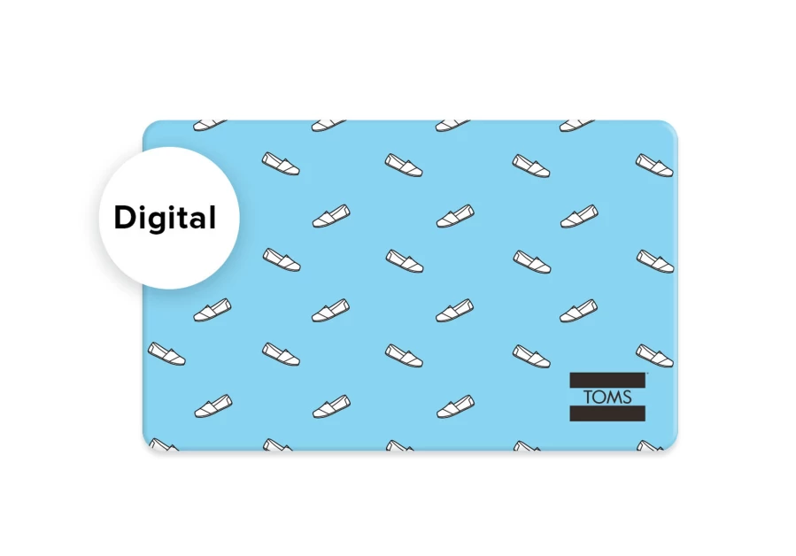 TOMS Gift Card - Digital E-Gift Card for Online Shopping