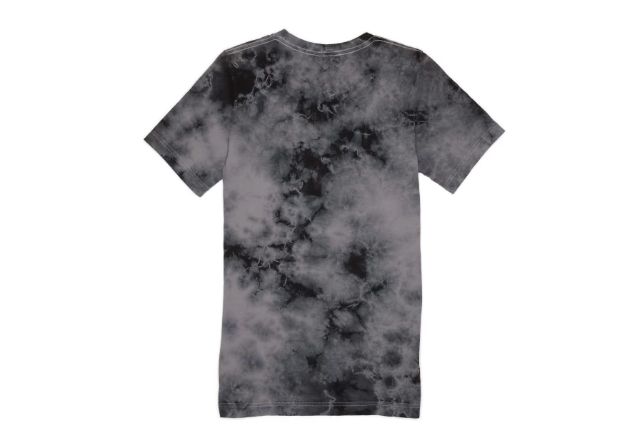 TOMS Grey Black Tie-Dye Short Sleeve Logo Crew Neck T-Shirt