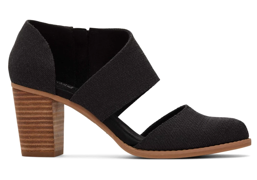 TOMS Milan Black Closed Toe Heels for Women - Comfortable Dress Shoes