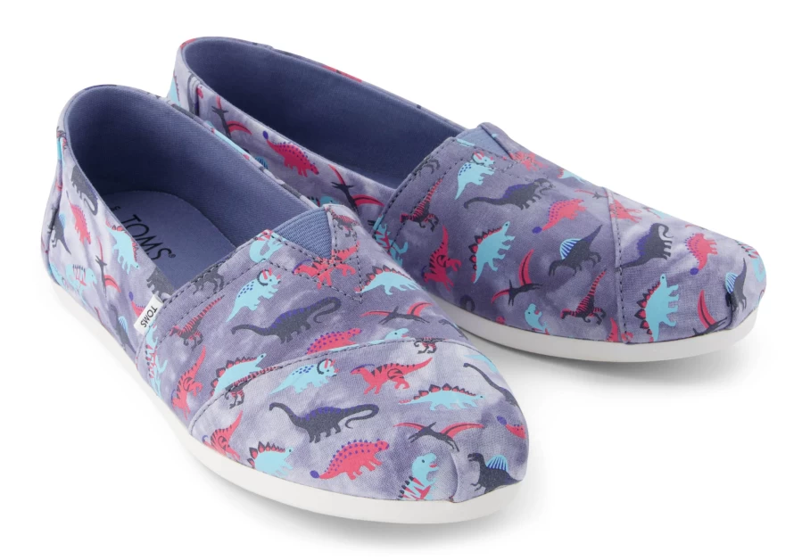 TOMS Alpargata Dino Print Glow In The Dark Slip-On Shoes