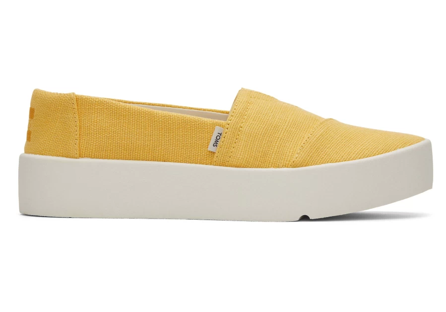 TOMS Pineapple Yellow Slip-On Sneakers | Comfortable Casual Shoes for Men & Women