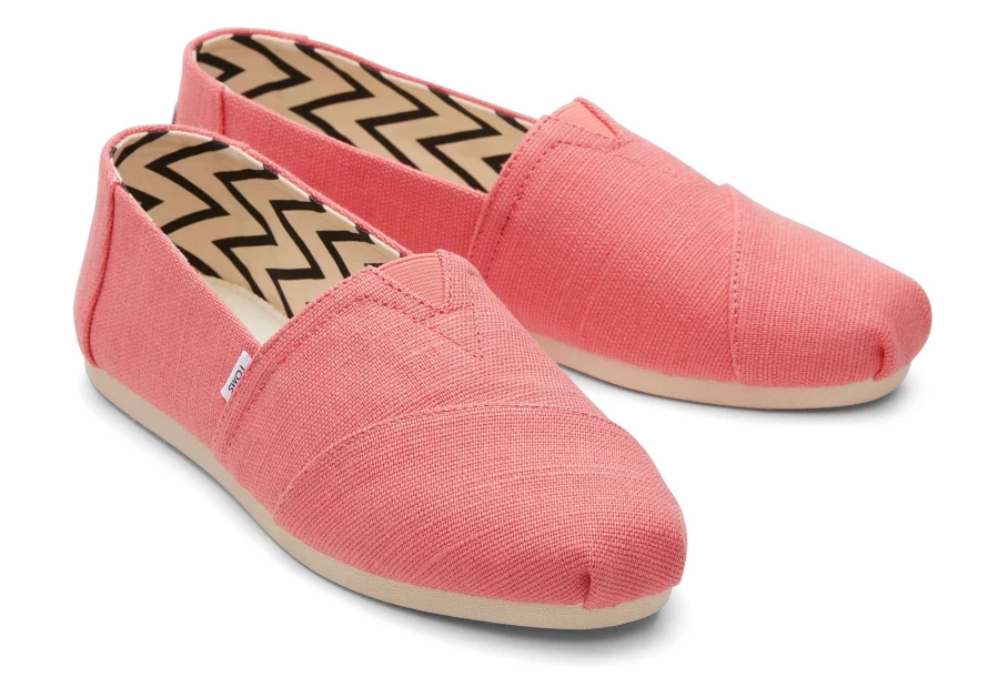 TOMS Alpargata Heritage Canvas Slip-On Shoes in Shell Pink | Comfortable & Stylish