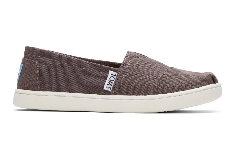 TOMS Youth Alpargata Ash Canvas Casual Shoes for Kids