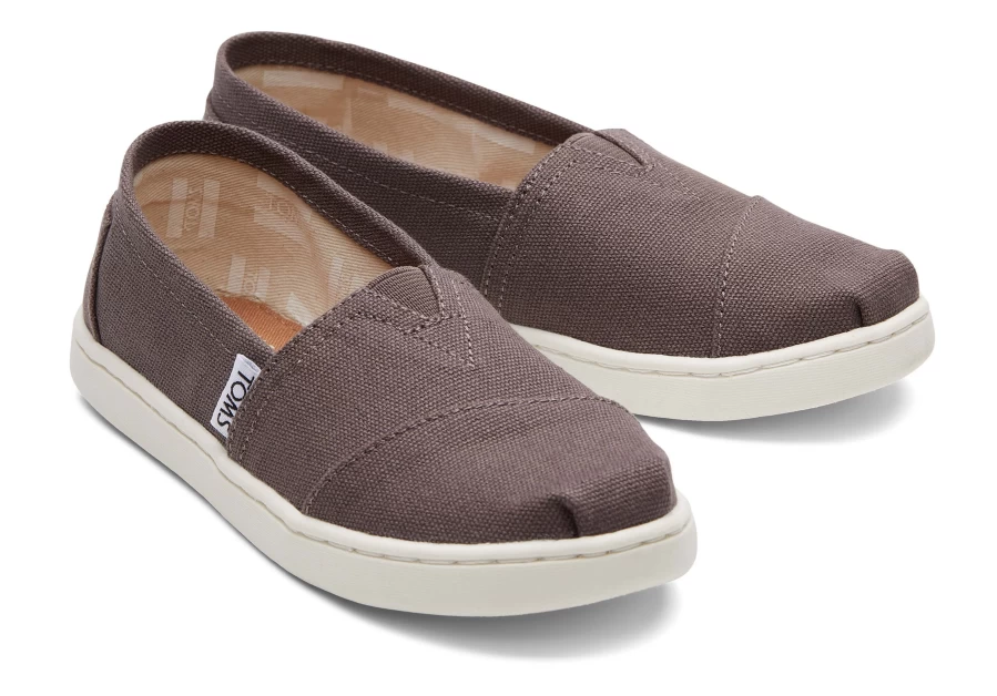 TOMS Youth Alpargata Ash Canvas Casual Shoes for Kids