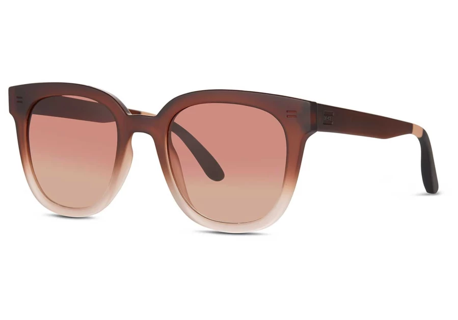TOMS Juniper Ombre Traveler Sunglasses – Matte Ombre with Soft Touch Finish