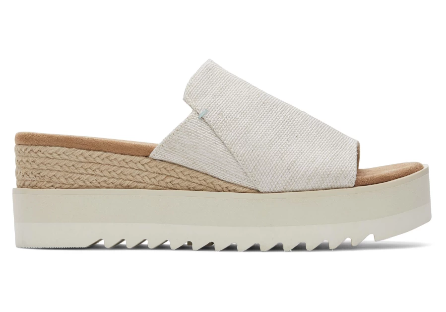 TOMS Diana Mule Natural Yarn Dye Wide Sandal for Women