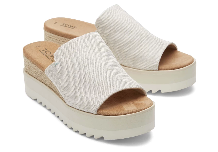 TOMS Diana Mule Natural Yarn Dye Wide Sandal for Women