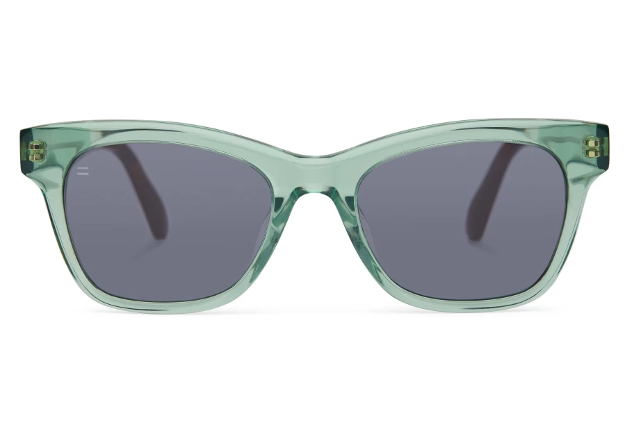 TOMS Margot Jade Handcrafted Sunglasses - Jade Crystal/Dark Grey Frame