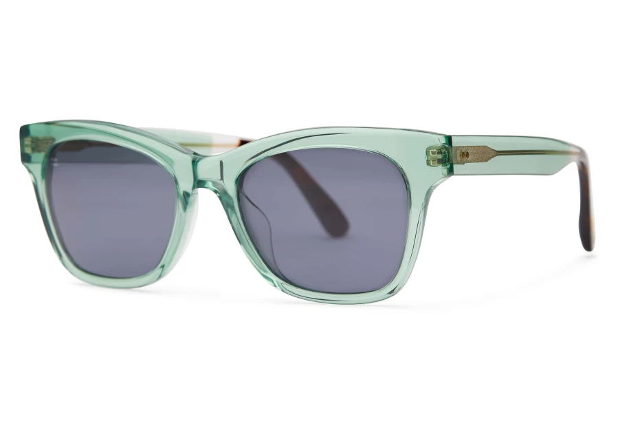 TOMS Margot Jade Handcrafted Sunglasses - Jade Crystal/Dark Grey Frame