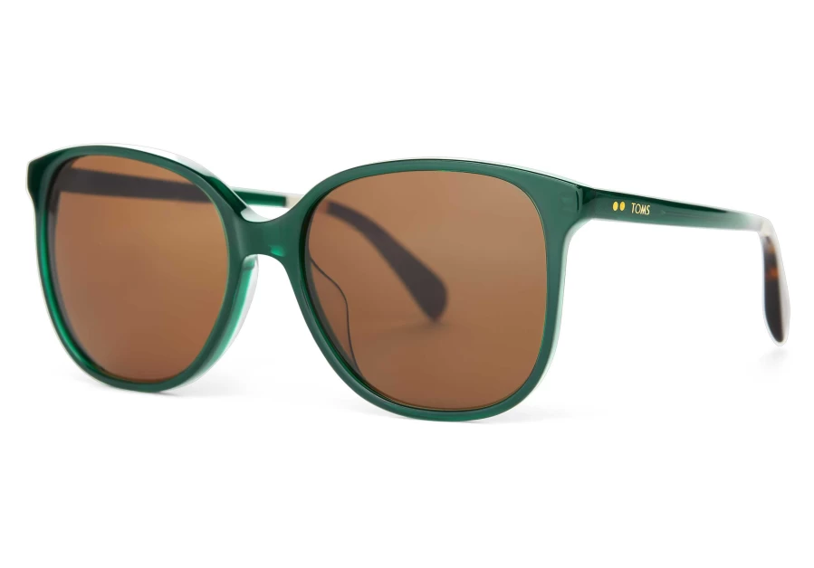 TOMS Sea Moss & Brown Handcrafted Sustainable Sunglasses – Sandela Collection