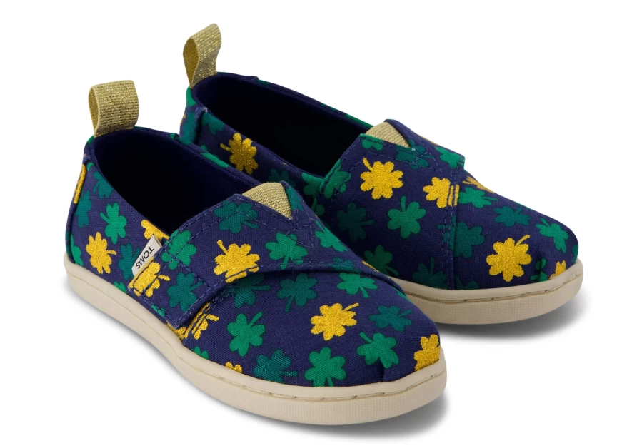 TOMS Alpargata Lucky Shimmer Toddler Shoes in Clovers - Comfortable & Stylish Kids' Footwear