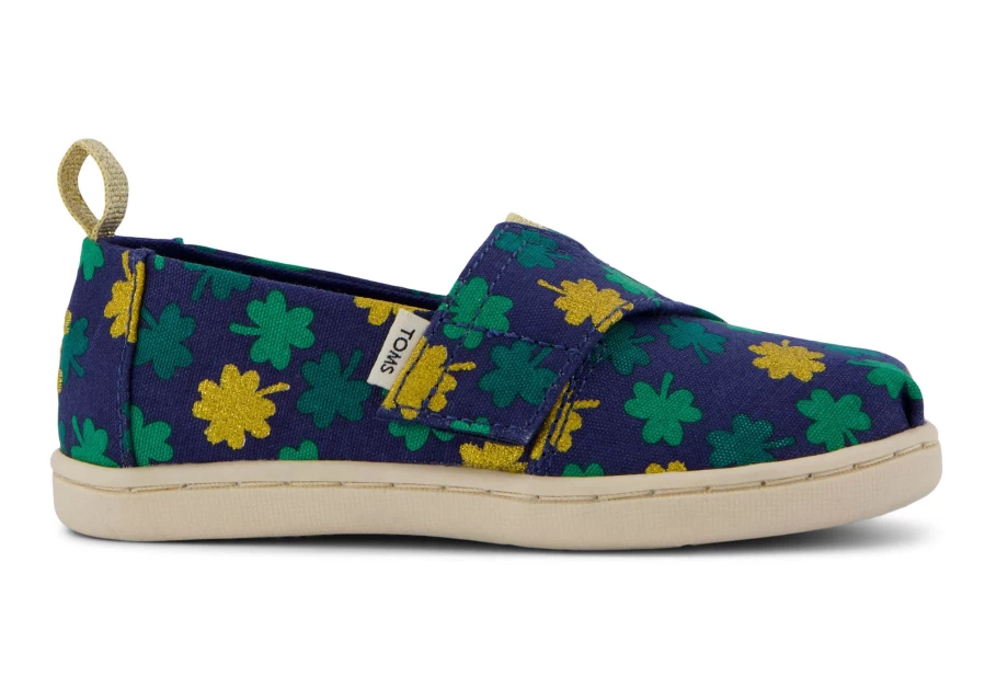 TOMS Alpargata Lucky Shimmer Toddler Shoes in Clovers - Comfortable & Stylish Kids' Footwear