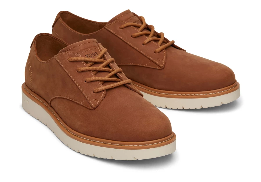 TOMS Navi Trvl Lite Water Resistant Tan Dress Shoes for Men | Lightweight Comfortable Travel Loafers