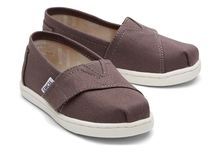 TOMS Ash Alpargata Canvas Toddler Shoes for Boys and Girls