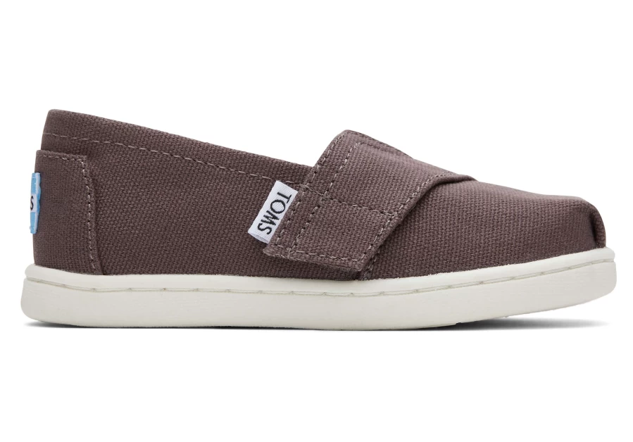 TOMS Ash Alpargata Canvas Toddler Shoes for Boys and Girls
