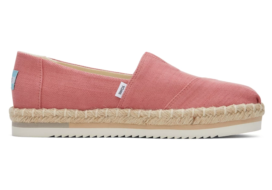 TOMS Alpargata Rope Platform Espadrilles in Faded Rose - Comfortable Women's Summer Shoes