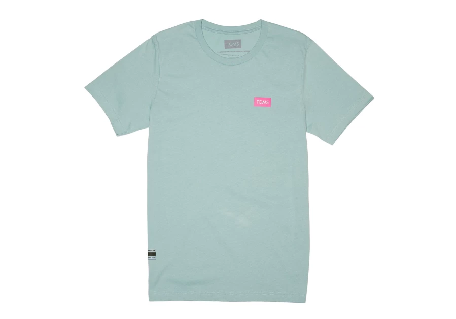 TOMS Blue Logo Short Sleeve Crew Neck T-Shirt for Men & Women