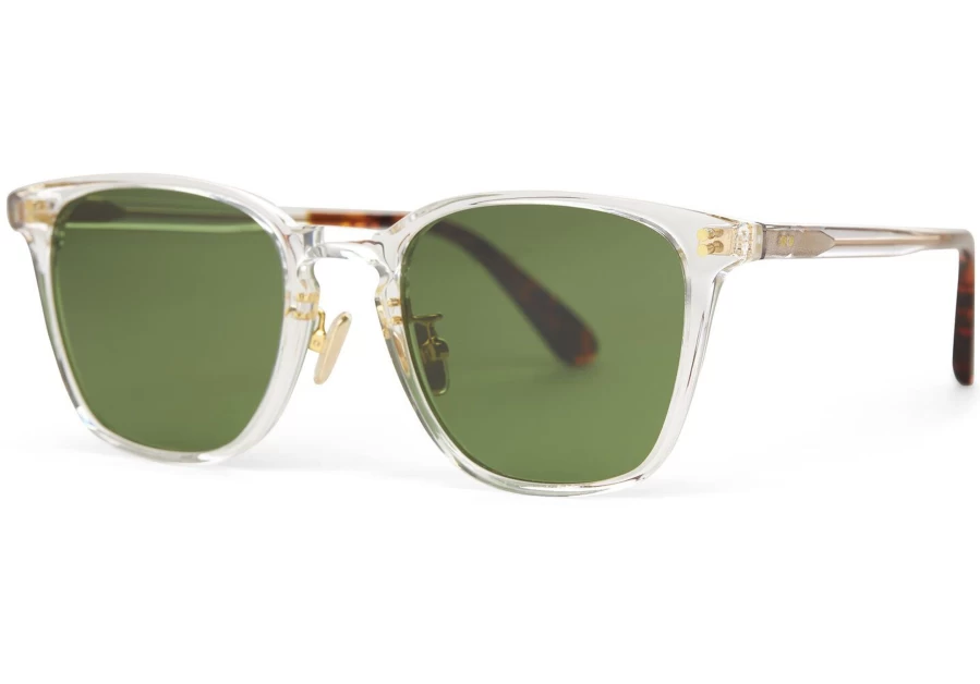 TOMS Vintage Crystal-Glass Bottle Green Polarized Handcrafted Sunglasses – Emerson Style