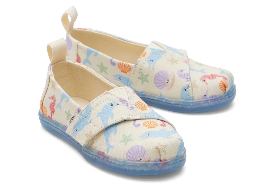 TOMS Alpargata Ocean Print Toddler Shoes for Boys and Girls