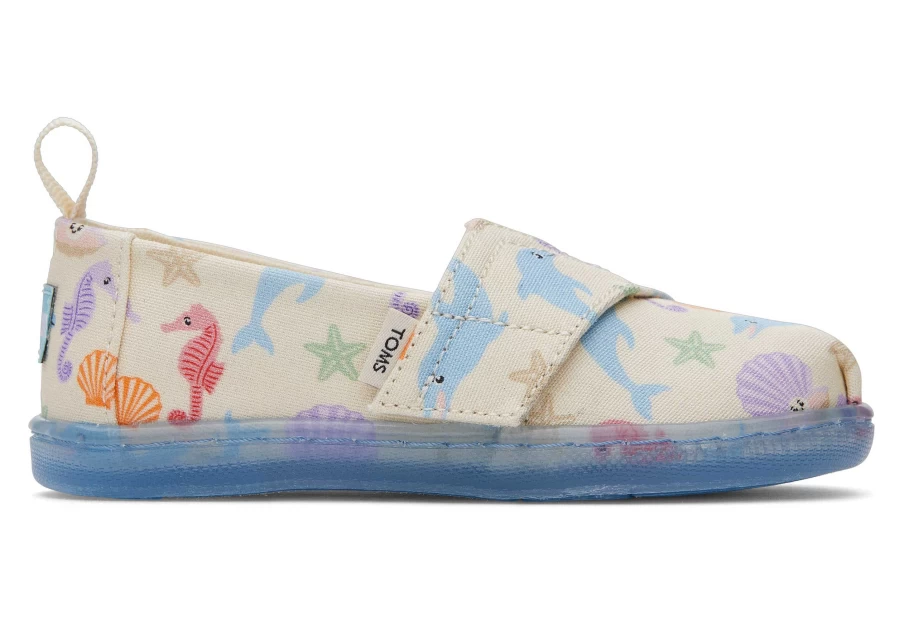 TOMS Alpargata Ocean Print Toddler Shoes for Boys and Girls