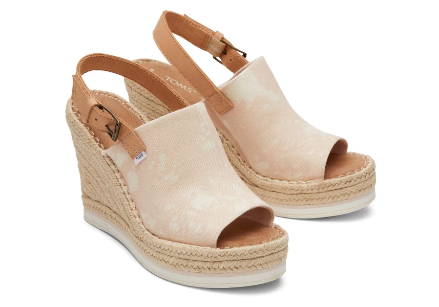 TOMS Monica Wedge Heel in Natural Multi | Comfortable Women's Casual Sandals