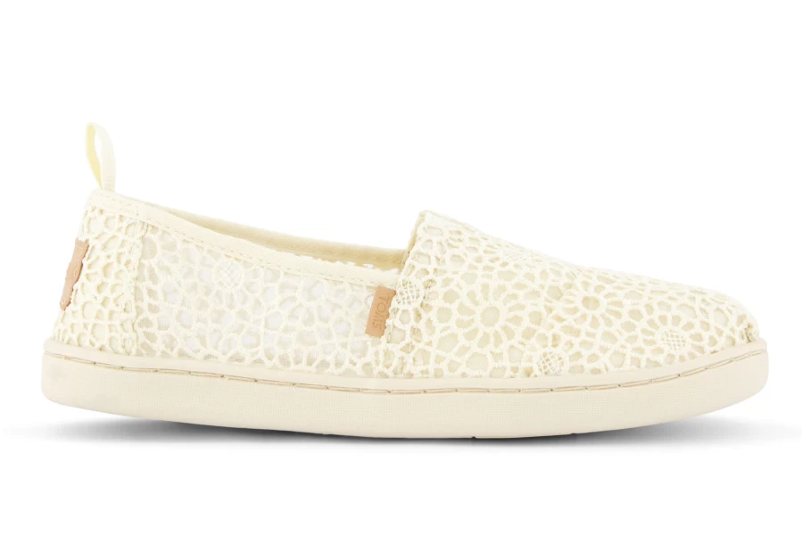 TOMS Youth Alpargata Moroccan Crochet Natural Kids Shoes