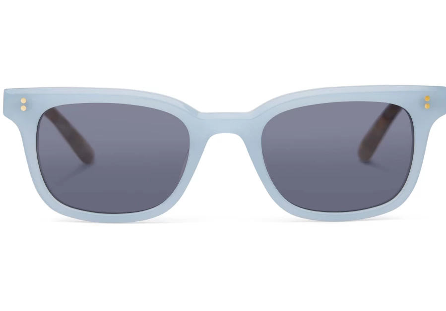TOMS Handcrafted Milky Glacial Blue & Dark Grey Sunglasses – Ashtyn Retro Style