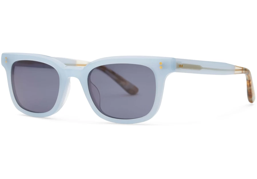 TOMS Handcrafted Milky Glacial Blue & Dark Grey Sunglasses – Ashtyn Retro Style