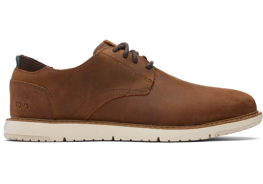 TOMS Navi Brown Waterproof Dress Shoes for Men - Comfortable & Stylish Oxfords