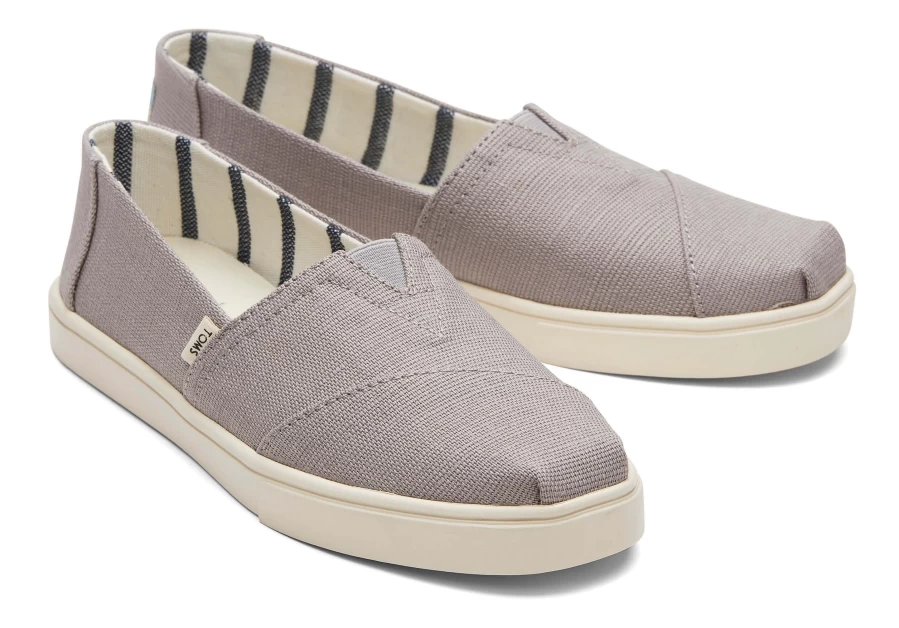 TOMS Alpargata Cupsole Slip-On Shoes in Morning Dove Grey Heritage Canvas