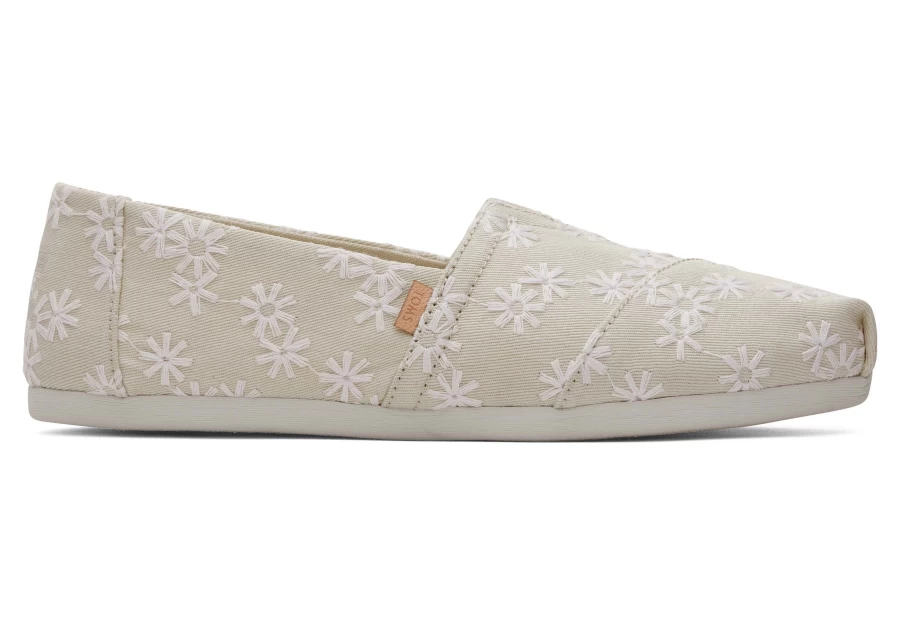 TOMS Women's Alpargata Embroidered Floral Birch Espadrille Shoes